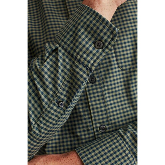 Bonobos Stretch Gingham Long Sleeve Men's Shirt Buttondown Slim Fit XL 269049 - Picture 4 of 11